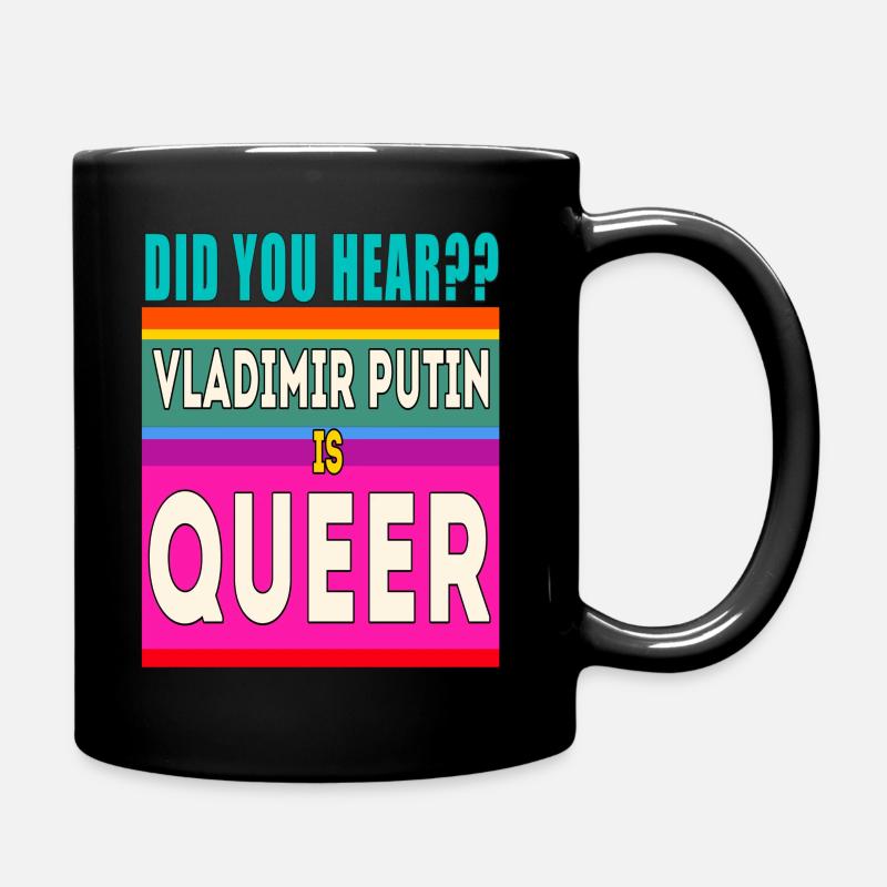 Pride Mad Vlad est un design queer de Poutine - Mug uni - noir