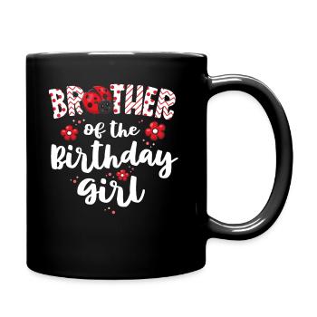 Brother Of The Birthday Girl Matching Family - Full Colour Mug - black - Right