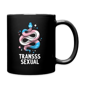 Transsexual Pride Stuff Trans Flag Colors Snake - Full Colour Mug - black - Right