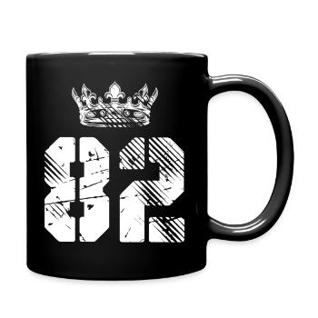 82 Couronne numérique - Mug uni - noir - Droite