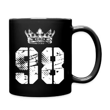 98 Number crown - Full Colour Mug - black - Right