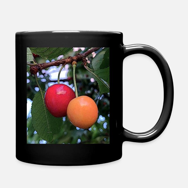 Kirsche - Tasse einfarbig - Schwarz