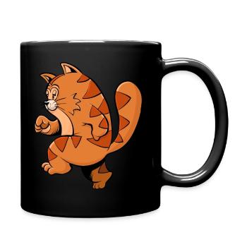 Chats Cartoon Jogging - Mug uni - noir - Droite