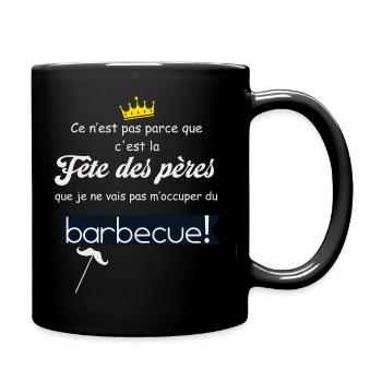 Fête des pères barbecue - Mug uni - noir - Droite