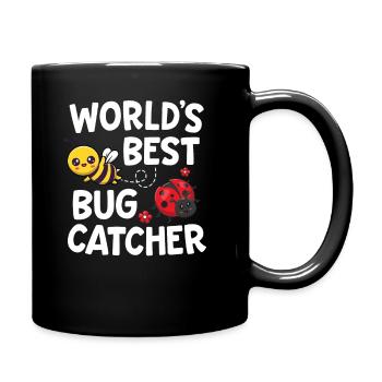 Worlds Best Bug Catcher Entomologist Insect Lady - Full Colour Mug - black - Right