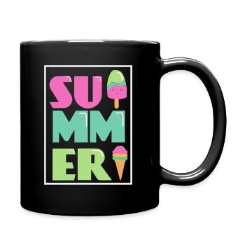 kawaii Ice Pop - Tasse einfarbig - Schwarz - Rechts