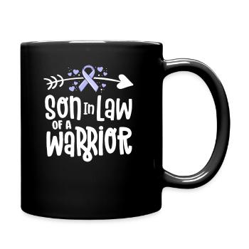 Schwiegersohn eines Kriegers - Tasse einfarbig - Schwarz - Rechts