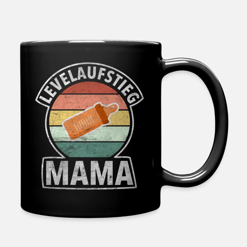 Levelaufstieg Mama - Gamerin - Tasse einfarbig - Schwarz