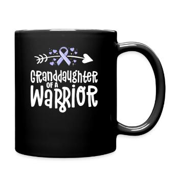 Enkelin eines Kriegers - Tasse einfarbig - Schwarz - Rechts