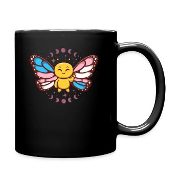 Papillon monarque transgenre Trans Fierté subtile - Mug uni - noir - Droite