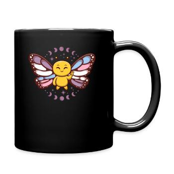 Intersex Monarch Butterfly Subtle Discreet Pride - Full Colour Mug - black - Right