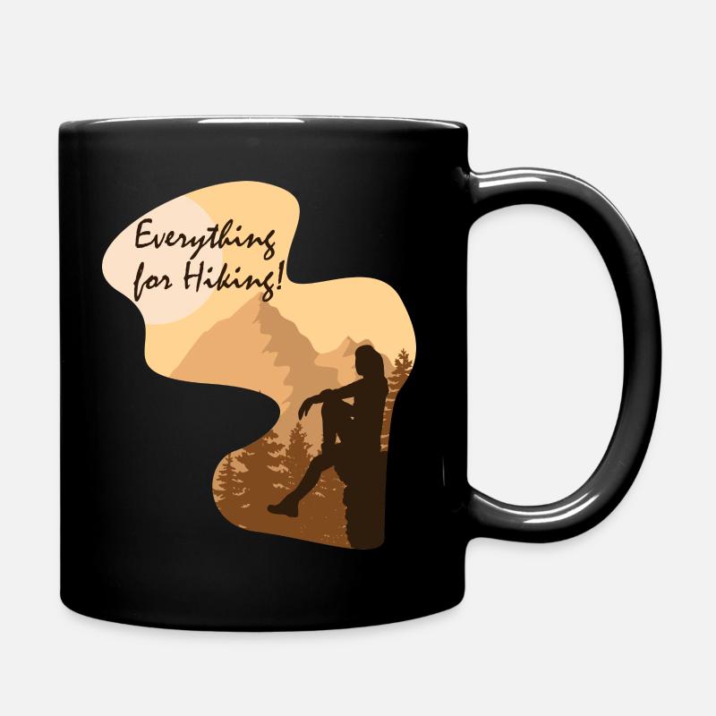 Everything for Hiking - Tasse einfarbig - Schwarz