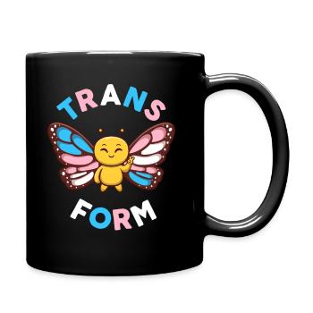 Monarque transgenre Papillon Trans Forme Kawaii - Mug uni - noir - Droite
