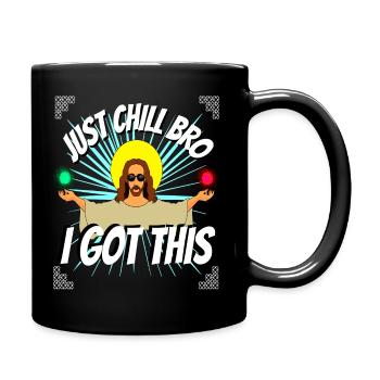 Chill Bro lustig cool Jesus - Tasse einfarbig - Schwarz - Rechts