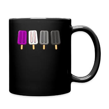 Asexuelle Eis am Stiel 4. Juli Ace Asex Subtil - Tasse einfarbig - Schwarz - Rechts