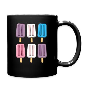 Intersex Flag Eis am Stiel 4. Juli Subtiler Stolz - Tasse einfarbig - Schwarz - Rechts