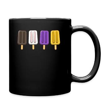 Gender Nonbinary Popsicles 4th of July Subtle - Full Colour Mug - black - Right