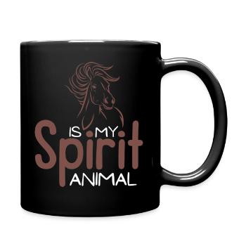 The horse is my spiritual animal - Mug uni - noir - Droite