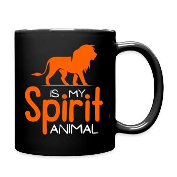 The lion is my spiritual animal - Full Colour Mug - black - Right
