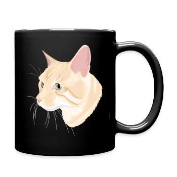 Chat - Mug uni - noir - Droite