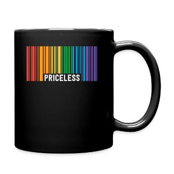 Inestimable LGBT Barcode Pride Gay Lesbienne Subtile - Mug uni - noir - Droite