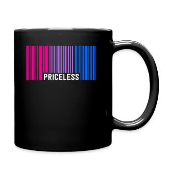 Inestimable Bisexual Pride Code à barres Subtil Bi Flag - Mug uni - noir - Droite