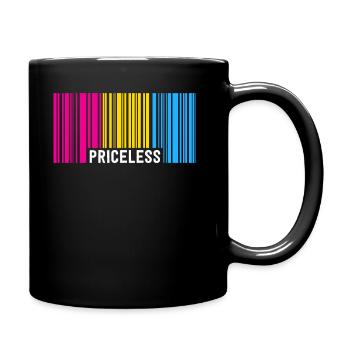 Inestimable Pansexual Pride Barcode Subtil Pan - Mug uni - noir - Droite