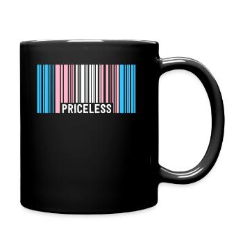 Inestimable Trans Pride Code-barres Transgenre subtil - Mug uni - noir - Droite