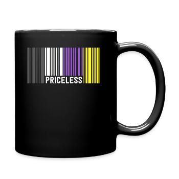 Priceless Gender Nonbinary Pride Barcode Discreet - Full Colour Mug - black - Right