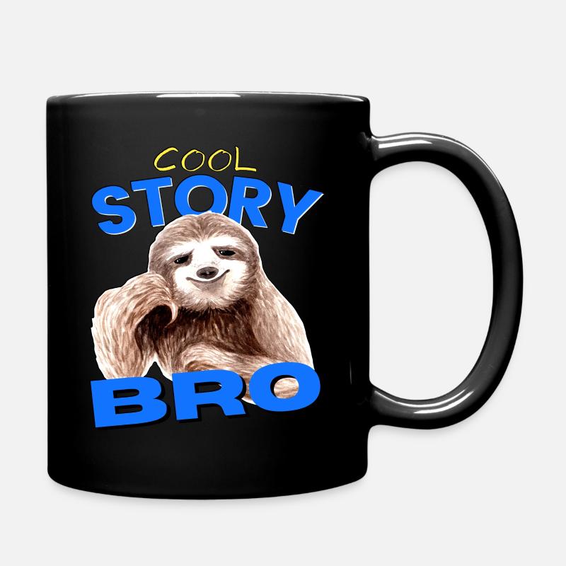 Drôle de paresseux cool histoire bro - Mug uni - noir