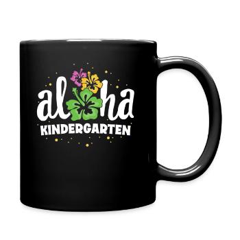 Aloha Kindergärtnerin Erster Tag zurück - Tasse einfarbig - Schwarz - Rechts