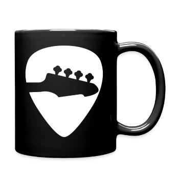 Guitare Plectrum Guitariste Vintage Retro - Mug uni - noir - Droite