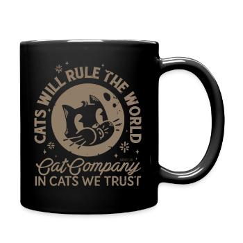 Cats Company gold - Tasse einfarbig - Schwarz - Rechts