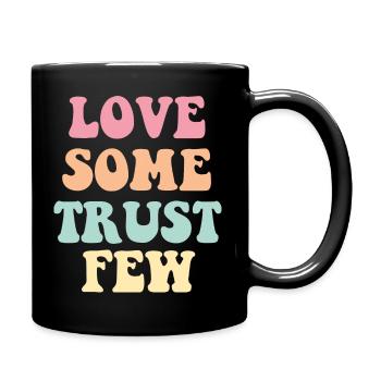love some trust few retro vintage color - Mug uni - noir - Droite