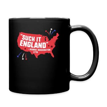 Suck It England Funny 4th of July George - Full Colour Mug - black - Right