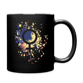 Signe féminin Symbole Couleur Splash - Mug uni - noir - Droite