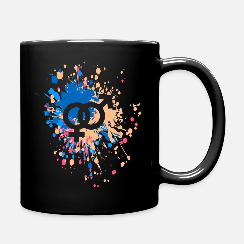 Signe masculin féminin Symbole Couleur Splash - Mug uni - noir