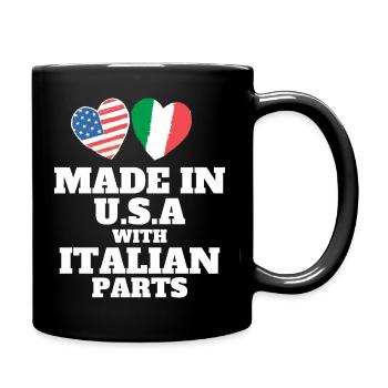 MADE IN USA WITH ITALIAN PARTS - Full Colour Mug - black - Right