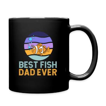Bester Fischvater aller Zeiten Aquarist Fischhalter - Tasse einfarbig - Schwarz - Rechts
