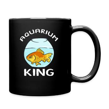 Aquarium King Fish Tank Aquarist Fish Keeper - Full Colour Mug - black - Right