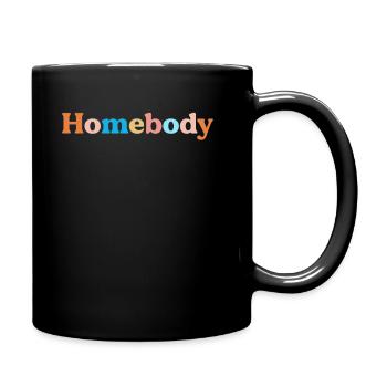 Retro Homebody Rather Be Inside Vintage Introvert - Full Colour Mug - black - Right