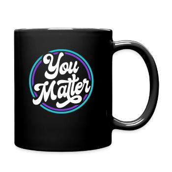 You Matter Retro Suicide Prevention Awareness - Full Colour Mug - black - Right