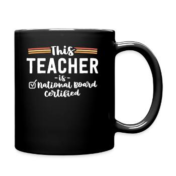 Cet enseignant est certifié par le Conseil national - Mug uni - noir - Droite