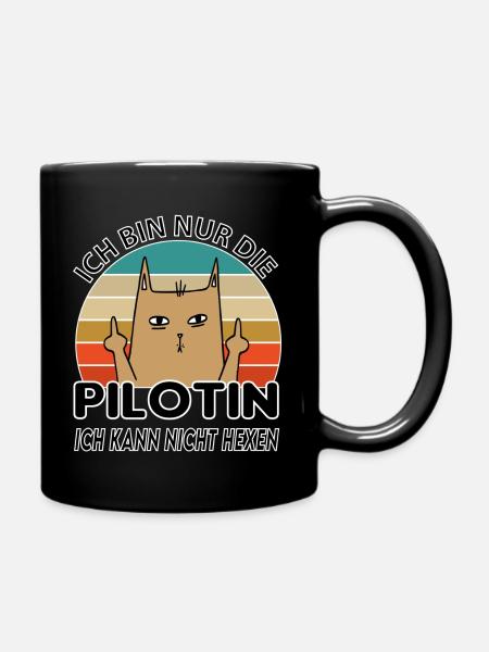 Pilotin - Tasse einfarbig - Schwarz
