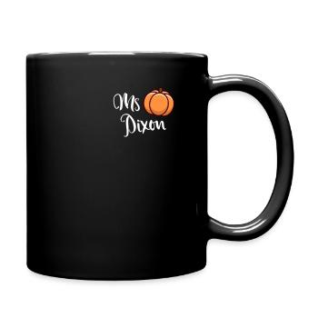 Mrs Dixon Halloween Teacher Pumpkin Fall Autumn - Full Colour Mug - black - Right