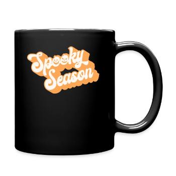 Spooky Season Retro Halloween Vibes Vintage - Full Colour Mug - black - Right