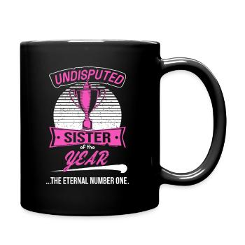 Sister of the Year Award Trophy for - Full Colour Mug - black - Right