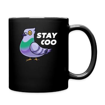 Stay Coo Funny Pigeon Shirt Vogelliebhaber Besitzer - Tasse einfarbig - Schwarz - Rechts