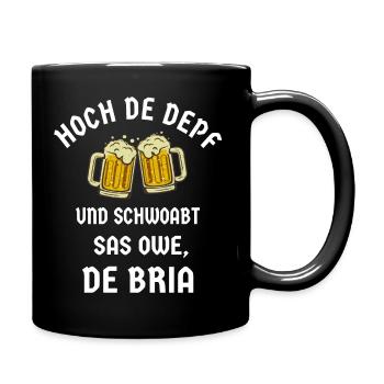 Bayern Bier Bierkrug Bierzelt bayerisch Biergarten - Tasse einfarbig - Schwarz - Rechts