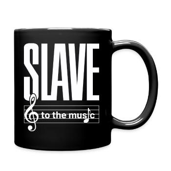 ESCLAVE à la musique blanche - Mug uni - noir - Droite